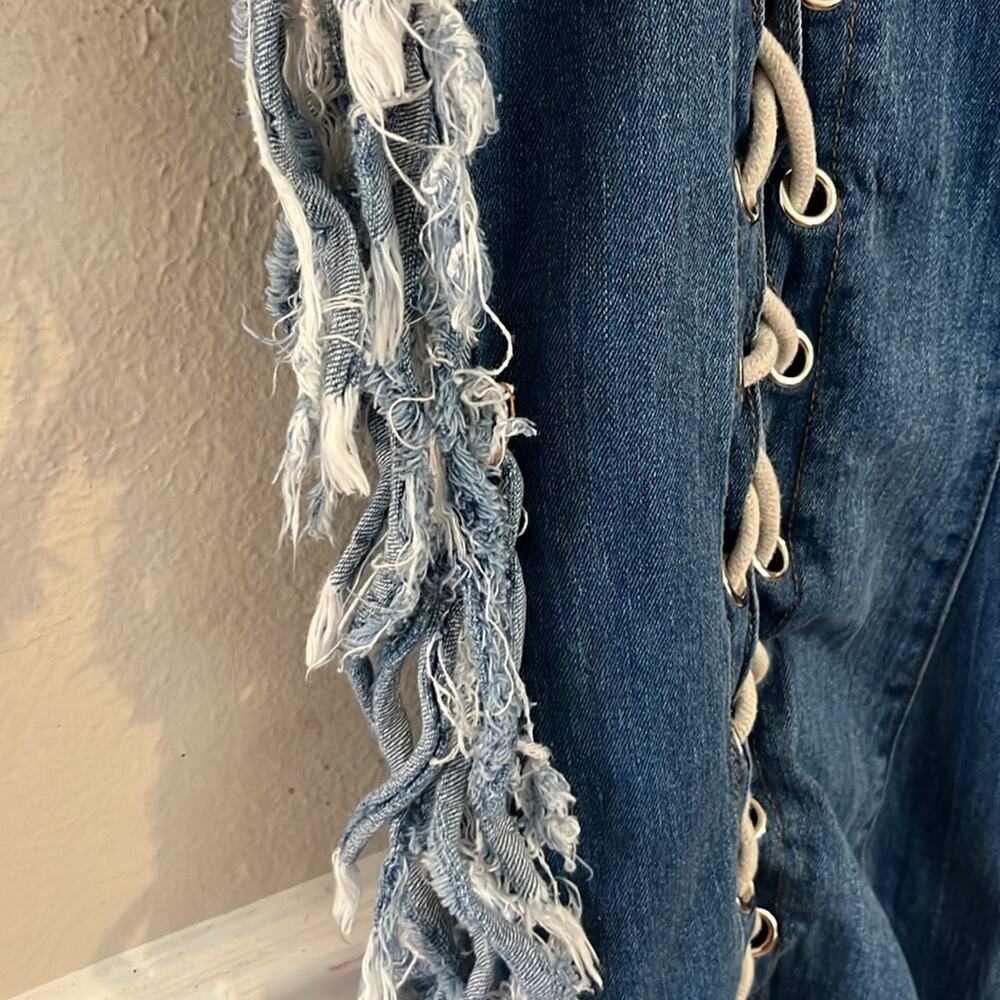 🎉Most Attractive People stylish lace up jeans! Sz 1X - Picture 4 of 8